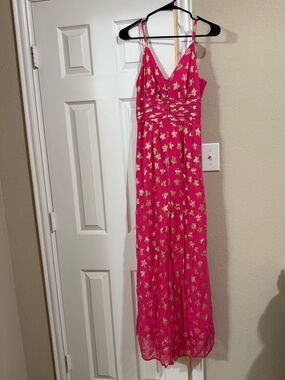 Pink & Gold Star Print Jumpsuit ✨🌟
